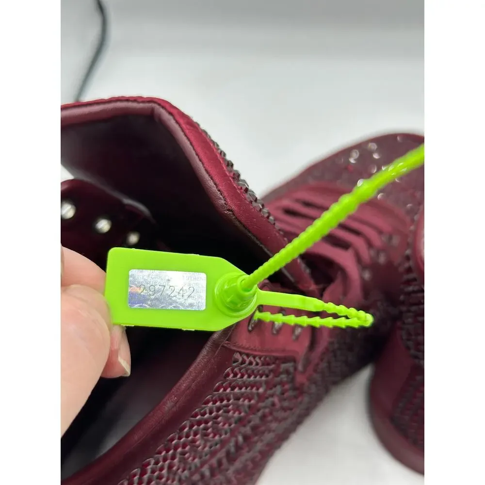 GUCCI Coda Signature High Sneakers Red Crystal Studs Sz 10.5G/US 11 $1190